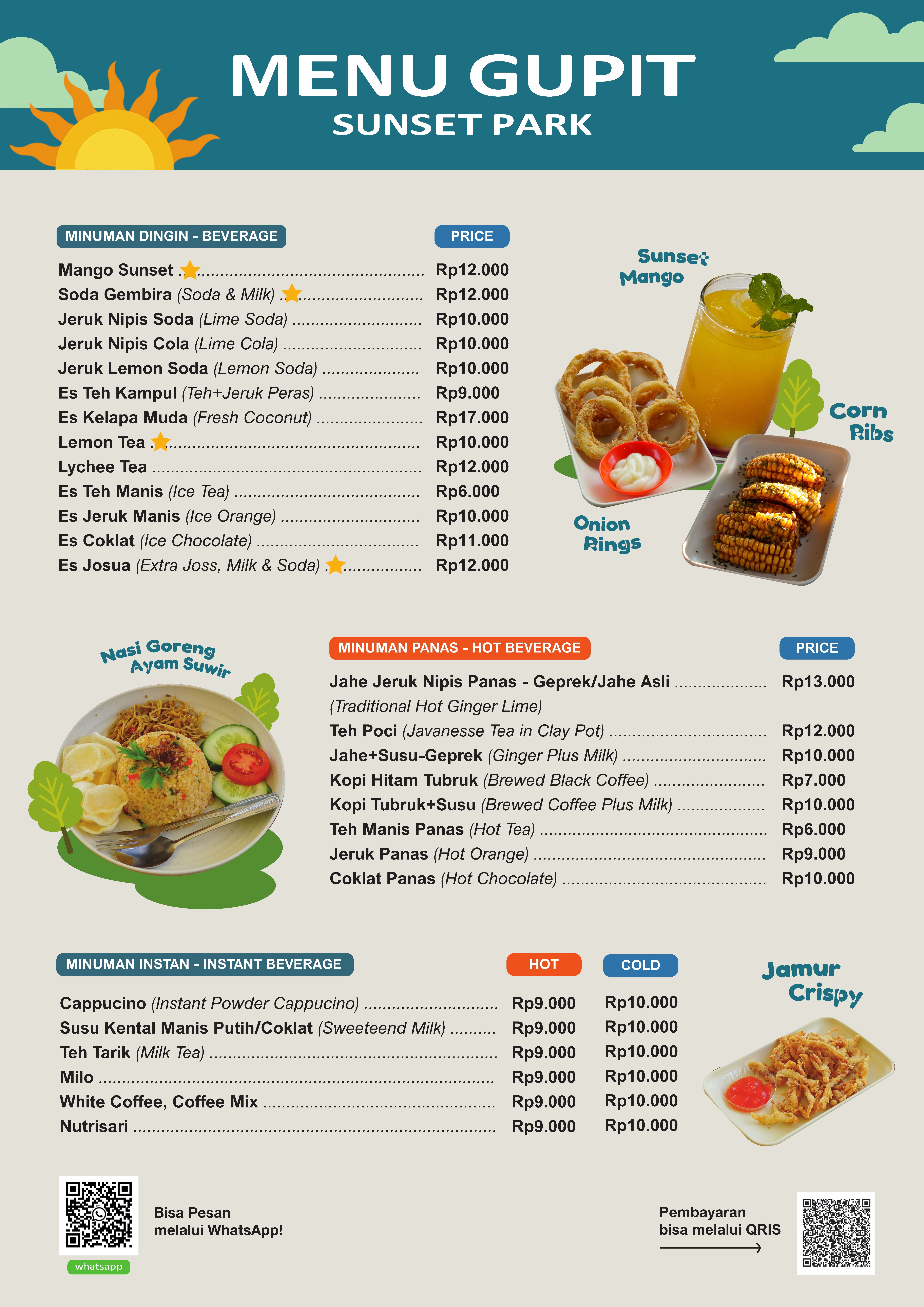 Menu page 1
